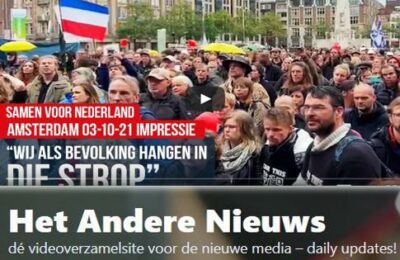 Wij als bevolking hangen in die strop” – A’dam demo ‘Samen voor NL’ 03-10-21 Impressie