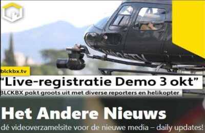 “Live-registratie Demo 3 oktober”, BLCKBX pakt groots uit met diverse reporters en helikopter…