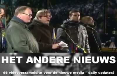 2014: Oorlogshitsers Hans van Baalen en Guy Verhofstadt stoken op het Maidan-plein in Kiev – Engels gesproken