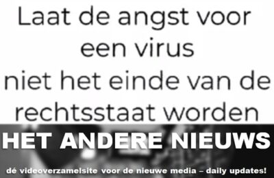 Laat de angst voor een virus niet het einde van de rechtsstaat worden, tot zondag!