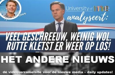 Veel geschreeuw, weinig wol. Rutte kletst er weer op los.