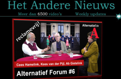 Alternatief Forum 6. Regering, EU, NAVO en Links. Cees Hamelink, Kees vd. Pijl, Ab Gietelink
